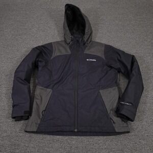 Columbia Jacket Womens Medium Blue Omni-Heat Omni-Tech Hooded Ski Snow Parka